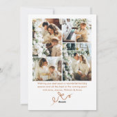 Funky Christmas Boho Beige Bow Ribbon 5 Photo シーズンカード (裏面)