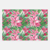 Funky Christmas Foliage Patterned  ラッピングペーパーシート (正面2)