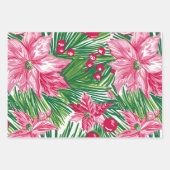 Funky Christmas Foliage Patterned  ラッピングペーパーシート (正面)