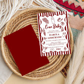 Funky Ciao Baby Hand Drawn Italian Baby Shower  招待状