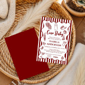 Funky Ciao Baby Hand Drawn Italian Baby Shower  招待状