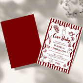 Funky Ciao Baby Hand Drawn Italian Baby Shower  招待状