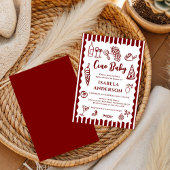 Funky Ciao Baby Hand Drawn Italian Baby Shower  招待状