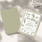 Funky Ciao Baby Hand Drawn Italian Baby Shower  招待状