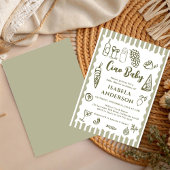 Funky Ciao Baby Hand Drawn Italian Baby Shower  招待状