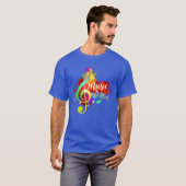 Funky Colorful Musicreble Clef Musical Note Art vi Tシャツ (正面フル)