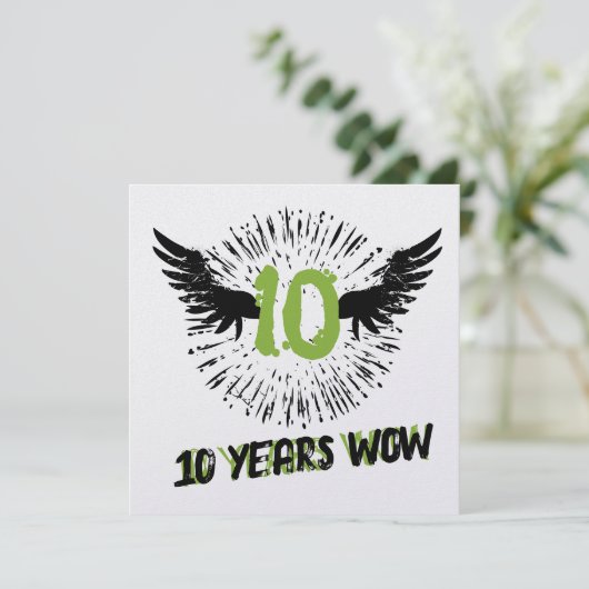 Funky cool employee anniversary recognition card 招待状 (スタンド正面)