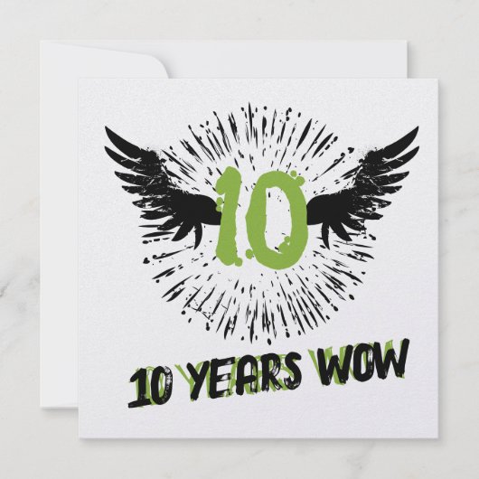 Funky cool employee anniversary recognition card 招待状 (正面)