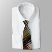 Funky Cool Multi Brown Wavy Zig Zag Pattern ネクタイ (タイ)