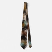 Funky Cool Multi Brown Wavy Zig Zag Pattern ネクタイ (正面)