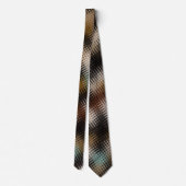 Funky Cool Multi Brown Wavy Zig Zag Pattern ネクタイ (裏面)