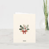 Funky Country Retro Boho Christmas Wreath シーズンカード (裏面)