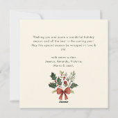 Funky Country Retro Boho Christmas Wreath シーズンカード (裏面)