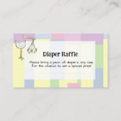 Funky Cubism Handwritten Diaper Raffle エンクロージャーカード (正面)