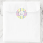 Funky Cubism Handwritten StarkDelivery Baby Shower ラウンドシール (バッグ)