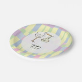 Funky Cubism Stark Delivery Baby Shower ペーパープレート (アングル)