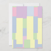 Funky Cubism StarkDelivery Handwritten Baby Shower 招待状 (裏面)