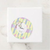 Funky Cubism Stork Delivery Baby Shower フェイバータグ (インサイチュ)