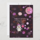 Funky Disco Chicken Girl Birthday Invitation 招待状 (裏面)