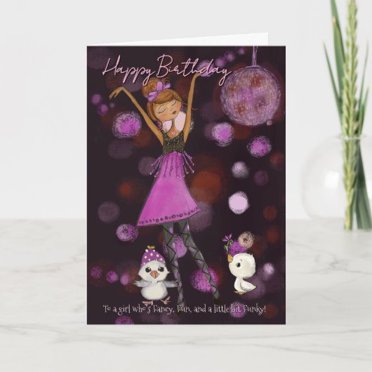 Funky Disco Girl Birthday "Egg-straordinary"  シーズンカード (正面)