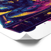 Funky DJ Cat � Retro Disco Kitty Party ポスター (角)