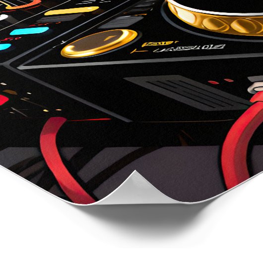 Funky DJ  Pop Art ポスター (角)