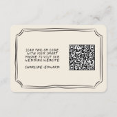Funky Drawing Wedding Website | RSVP QR エンクロージャーカード (裏面)