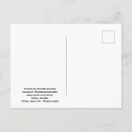 Funky Flowers Postcard ポストカード (裏面)