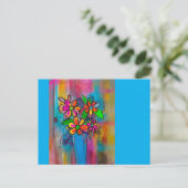 Funky Flowers Postcard ポストカード (スタンド正面)