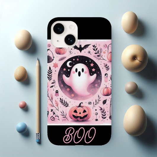 Funky Friendly Boo Spooky Jack O Lanterns Pastel Case-Mate iPhoneケース
