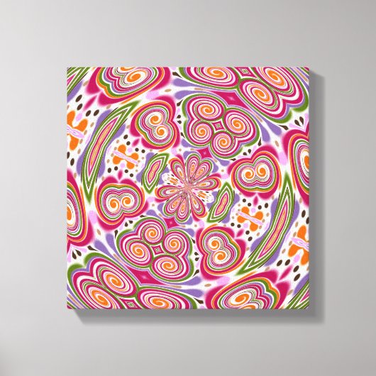 Funky Fungus: Psilocybe Cubensis キャンバスプリント (正面)