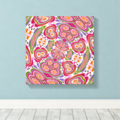 Funky Fungus: Psilocybe Cubensis キャンバスプリント (インサイチュ (ウッドフロア))