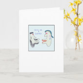 Funky Give Us a Smooch Illustrated Kissing カード (黄色い花)