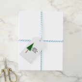 Funky Green Christmas Tree Design ギフトタグ (より糸付き)