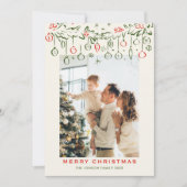 Funky Hand Drawn Boho Merry Christmas 2 Photo シーズンカード (正面)