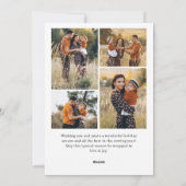 Funky Hand Drawn Christmas Red Bow 5 Photo シーズンカード (裏面)