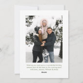 Funky Hand Drawn Merry Christmas 2 Photo シーズンカード (裏面)