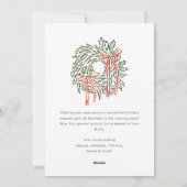 Funky Hand Drawn Scribble Retro Christmas シーズンカード (裏面)