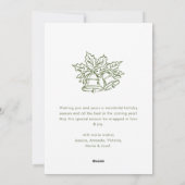 Funky Hand Drawn Scribble Retro Christmas シーズンカード (裏面)