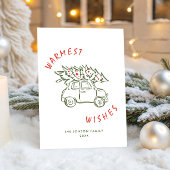 Funky Hand Drawn Scribble Retro Christmas シーズンカード