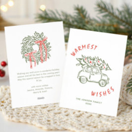 Funky Hand Drawn Scribble Retro Christmas シーズンカード