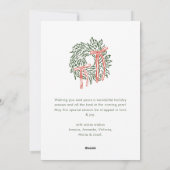 Funky Hand Drawn Scribble Retro Christmas シーズンカード (裏面)