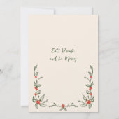 Funky Hand Drawn Whimsical Christmas Holiday Party 招待状 (裏面)