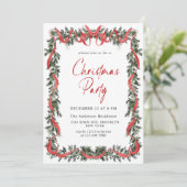 Funky Hand Drawn Whimsical Christmas Holiday Party 招待状 (スタンド正面)