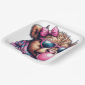 Funky Highland Cow Paper Plate ペーパープレート (傾斜あり)
