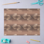 Funky Mocha Latte Bokeh Dots 薄葉紙 (クラフト)