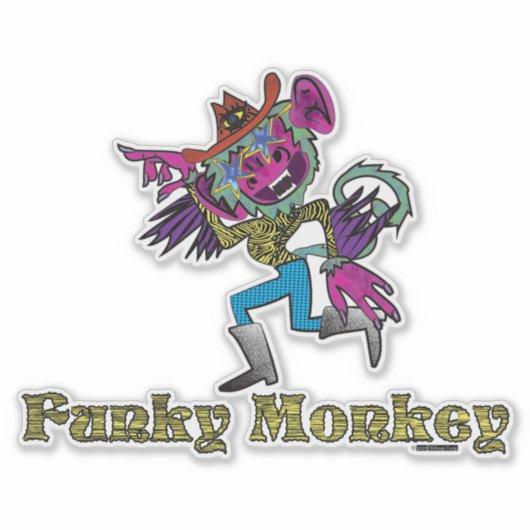 Funky Monkey  シール (正面)