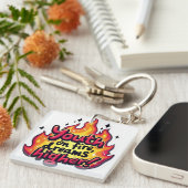 Funky motivational quote youth on fire dream highe キーホルダー (正面右)