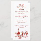 Funky Pizza Wine Handwritten Illustrated Menu メニュー (正面/裏面)