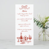 Funky Pizza Wine Handwritten Illustrated Menu メニュー (スタンド正面)